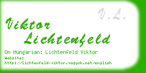viktor lichtenfeld business card